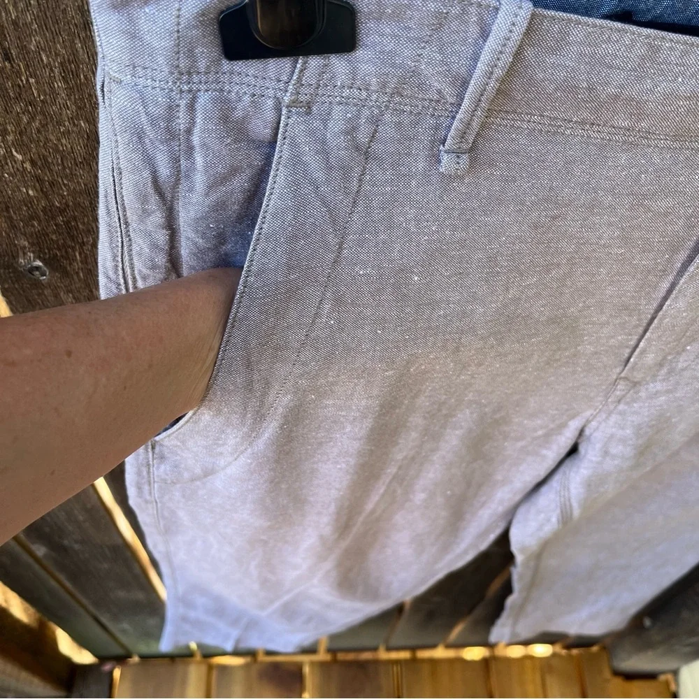 Banana Republic Men’s Linen Cotton Straight Fit Beachy Pants In Taupe Sz 32 X 30